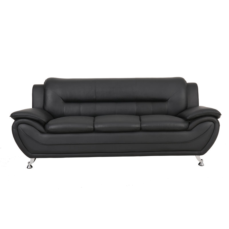 Orren Ellis 80.3'' Faux Leather Pillow Top Arm Sofa Wayfair